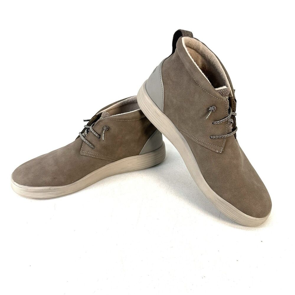 Hey Dude Mens Jo Suede Nut Brown Lace Up Chukka Boot Sneakers Size 8